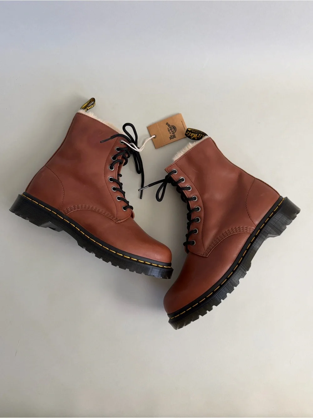 DR. MARTENS 1460 Serena Women’s Faux Fur Lined Leather Boots